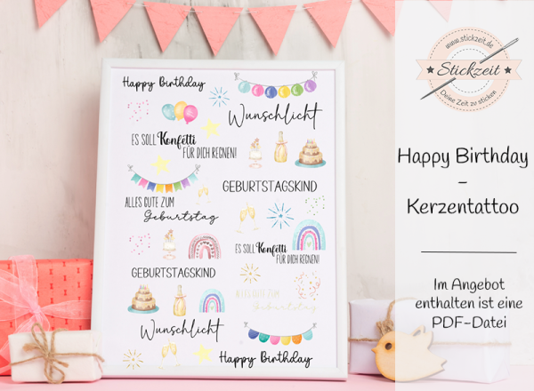 Happy Birthday - Kerzentattoo